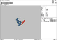 Texans0812 Embroidery File 6 sizes