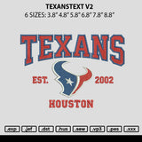 Texanstext V2 Embroidery File 6 sizes