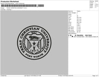 Texas Christian Univ Embroidery File 4 sizes