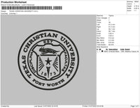 Texas Christian Univ Embroidery File 4 sizes