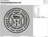 Texas Christian Univ Embroidery File 4 sizes