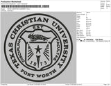 Texas Christian Univ Embroidery File 4 sizes