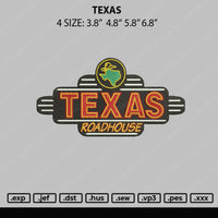 Texas Embroidery File 4 size