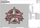 Texastext 2811 Embroidery File 6 sizes