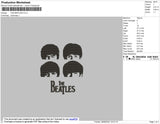 The Beatles Embroidery File 4 size