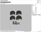 The Beatles Embroidery File 4 size