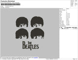 The Beatles Embroidery File 4 size