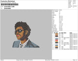 The Weeknd Embroidery File 4 size