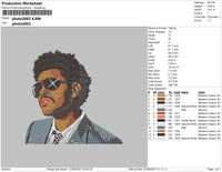 The Weeknd Embroidery File 4 size