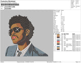 The Weeknd Embroidery File 4 size