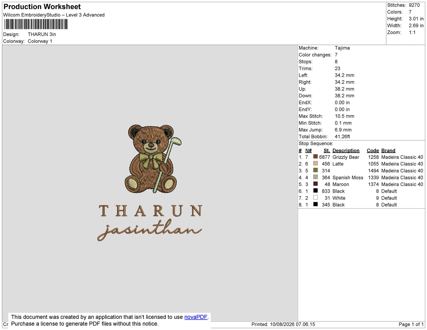 Tharun Embroidery Machine Design File