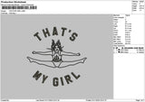 My Girl Outline Embroidery File 6 sizes