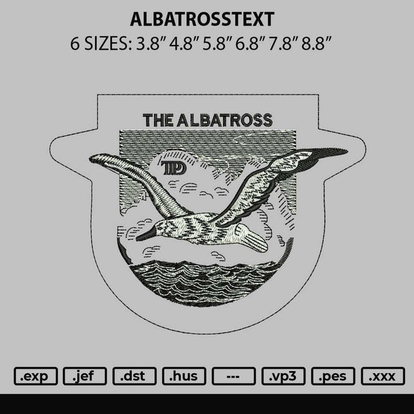 Albatrosstext Embroidery File 6 sizes