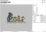 The Aliens Embroidery File 4 sizes