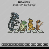 The Aliens Embroidery File 4 sizes