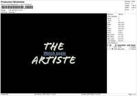 Artistetext Embroidery File 6 sizes