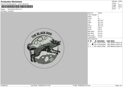 Blackcircle Embroidery File 6 sizes