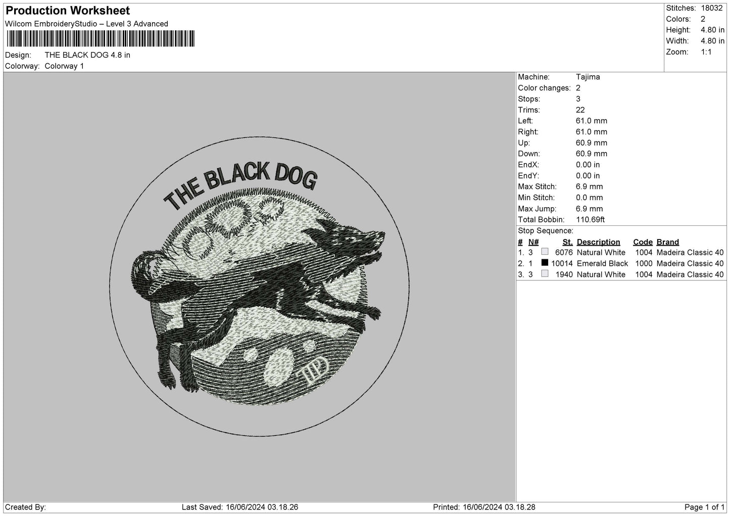 Blackcircle Embroidery File 6 sizes