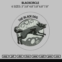 Blackcircle Embroidery File 6 sizes