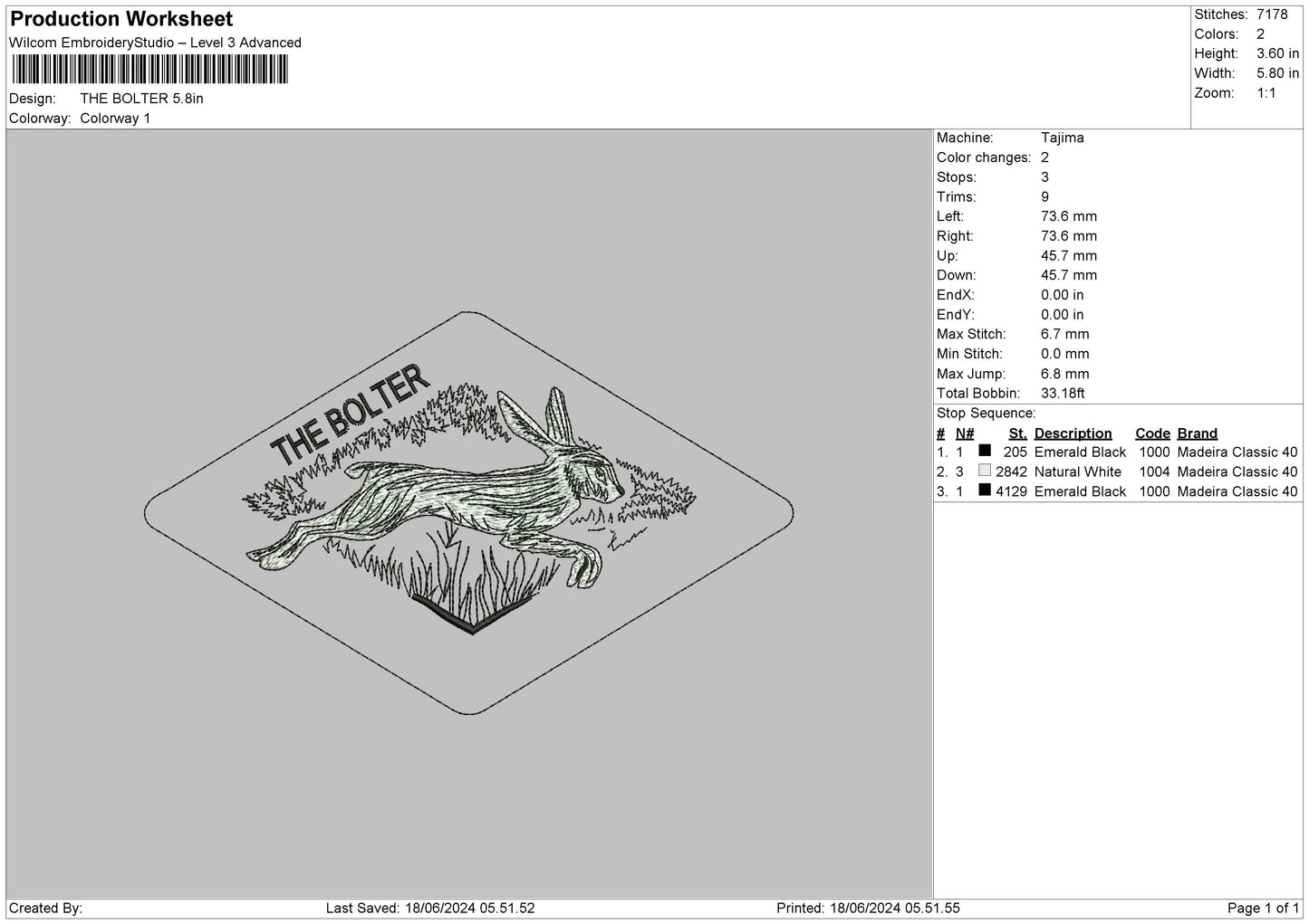 Boltertext Embroidery File 6 sizes