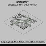 Boltertext Embroidery File 6 sizes