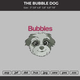The Bubbles dog Embroidery File 6 sizes