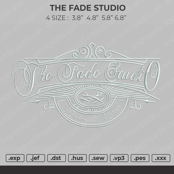 The Fade Studio Embroidery File 4 size