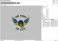 The Ghost Of Kyiv Embroidery File 4 size