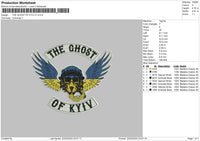 The Ghost Of Kyiv Embroidery File 4 size