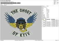 The Ghost Of Kyiv Embroidery File 4 size