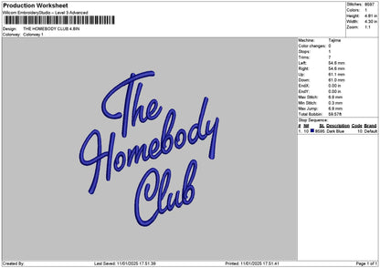 Homebodytext Embroidery File 6 sizes