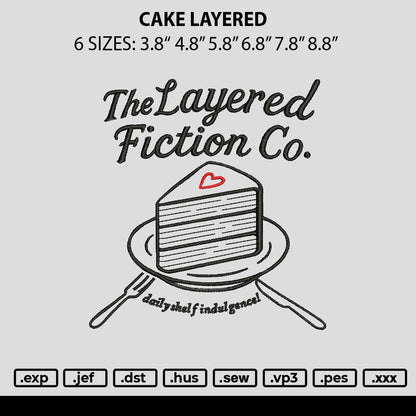 Cake Layered Embroidery File 6 sizes