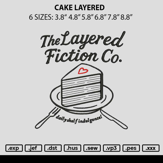 Cake Layered Embroidery File 6 sizes