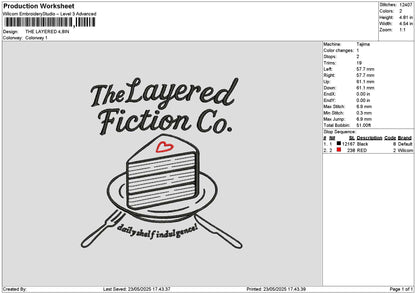 Cake Layered Embroidery File 6 sizes