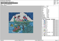 Ariel2306 Square Embroidery File 6 sizes