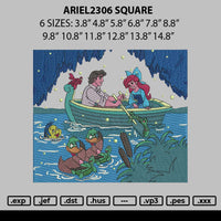 Ariel2306 Square Embroidery File 6 sizes