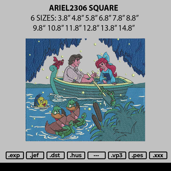 Ariel2306 Square Embroidery File 6 sizes
