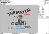 Mayortext Embroidery File 6 sizes