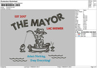 Mayortext Embroidery File 6 sizes