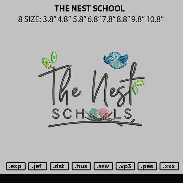 The Nest Embroidery File 6 sizes