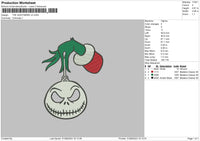 The Nightmare V2 Embroidery File 6 sizes