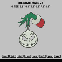 The Nightmare V2 Embroidery File 6 sizes