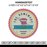 Homemadetext Embroidery File 6 sizes