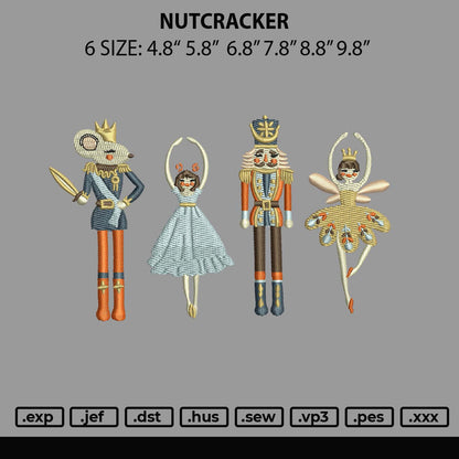 Nutracker Embroidery File 6 sizes