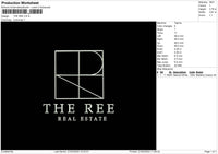 The Ree Embroidery File 4 size