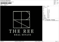 The Ree Embroidery File 4 size