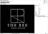 The Ree Embroidery File 4 size