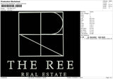 The Ree Embroidery File 4 size