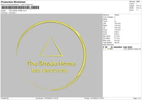 The Shade Home Embroidery File 5 sizes