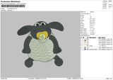 Sheep 1406 Embroidery File 6 sizes